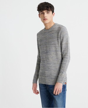 Superdry Keystone Crew Neck Férfi Ugró Kék | TDZKU1246